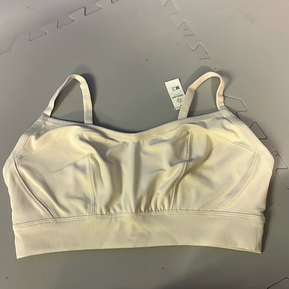 Cream Aerie sports bra